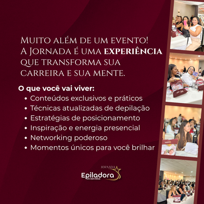 Passaporte Ouro - Evento Jornada Epiladora 5 Estrelas - 3° Edição
